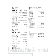 110 darabos dugókulcs készlet, 1/4