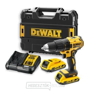 DeWALT DCD777D2T 18 V-os akkus fúró-csavarozó, 2 x 2 Ah, Tstak töltő gallery main image