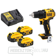 DeWALT DCD708P3T akkus szénkefe nélküli fúró-csavarozó 65Nm/18V/3x5Ah akkumulátorral + Tstak koffer Előnézet 