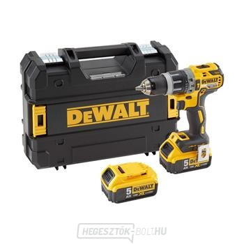 DeWALT DCD796P2 18 V-os akkus ütvefúró-csavarozó, 2x5 Ah akkumulátorral és töltővel, Tstak