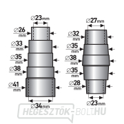 2 darabos készlet elszívó adapterekhez, külső átmérő: 26-41/28-38 mm Előnézet 
