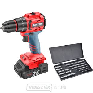 Akkus fúró-csavarozó ütvefúróval SHARE20V, SZÉNKEFEMENTES, 2Ah (2×) Akkus fúró-csavarozó ütvefúróval SHARE20V, SZÉNKEFEMENTES, 2Ah (2×) gallery main image