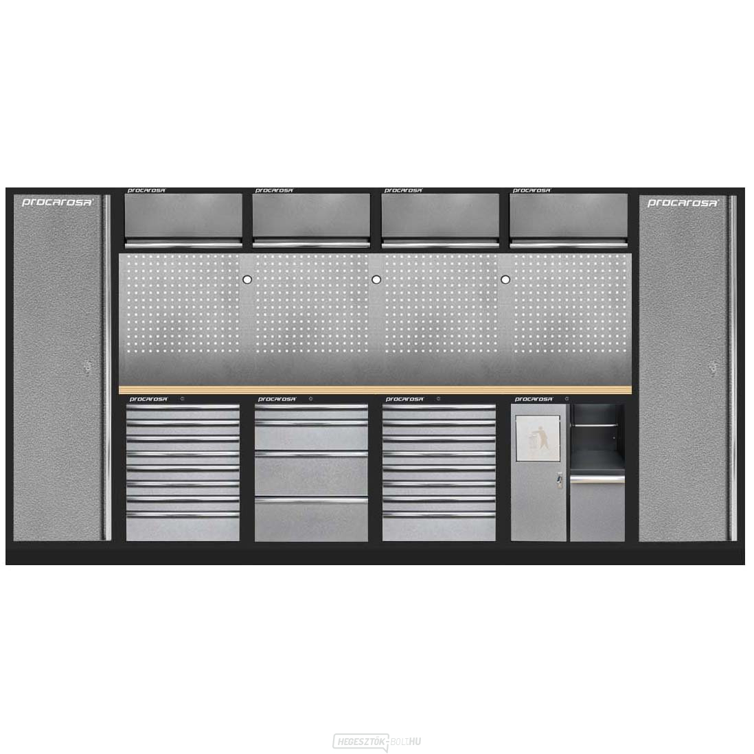 Műhelybútor-garnitúra Procarosa PROFI L 8481A Munkalap: fa