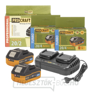 Két darab 20 V-os 4 Ah-s Procraft 20/4 Turbo akkumulátor és töltő két 20/2-es akkumulátorhoz | S20-4TURBO/20-2 Két darab 20 V-os 4 Ah-s Procraft 20/4 Turbo akkumulátor és töltő két 20/2-es akkumulátorhoz | S20-4TURBO/20-2 gallery main image