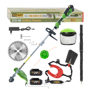 Akkus bozótvágó Procraft ATA-40 + kétkarú pánt és védőpajzs | ATA-40/20SH/CH/FACE-GUARD Akkus bozótvágó Procraft ATA-40 + kétkarú pánt és védőpajzs | ATA-40/20SH/CH/FACE-GUARD gallery main image