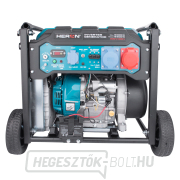 digitális inverteres generátor, 9 kW, elektromos indítás, távirányító, alváz Előnézet 