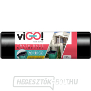 viGO! LDPE szemeteszsák vastag 240l/10 db 116x150cm - fekete gallery main image