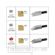 Állítható élletörő gyalu, 2 pengés profillal (45° - R3mm/1/8
