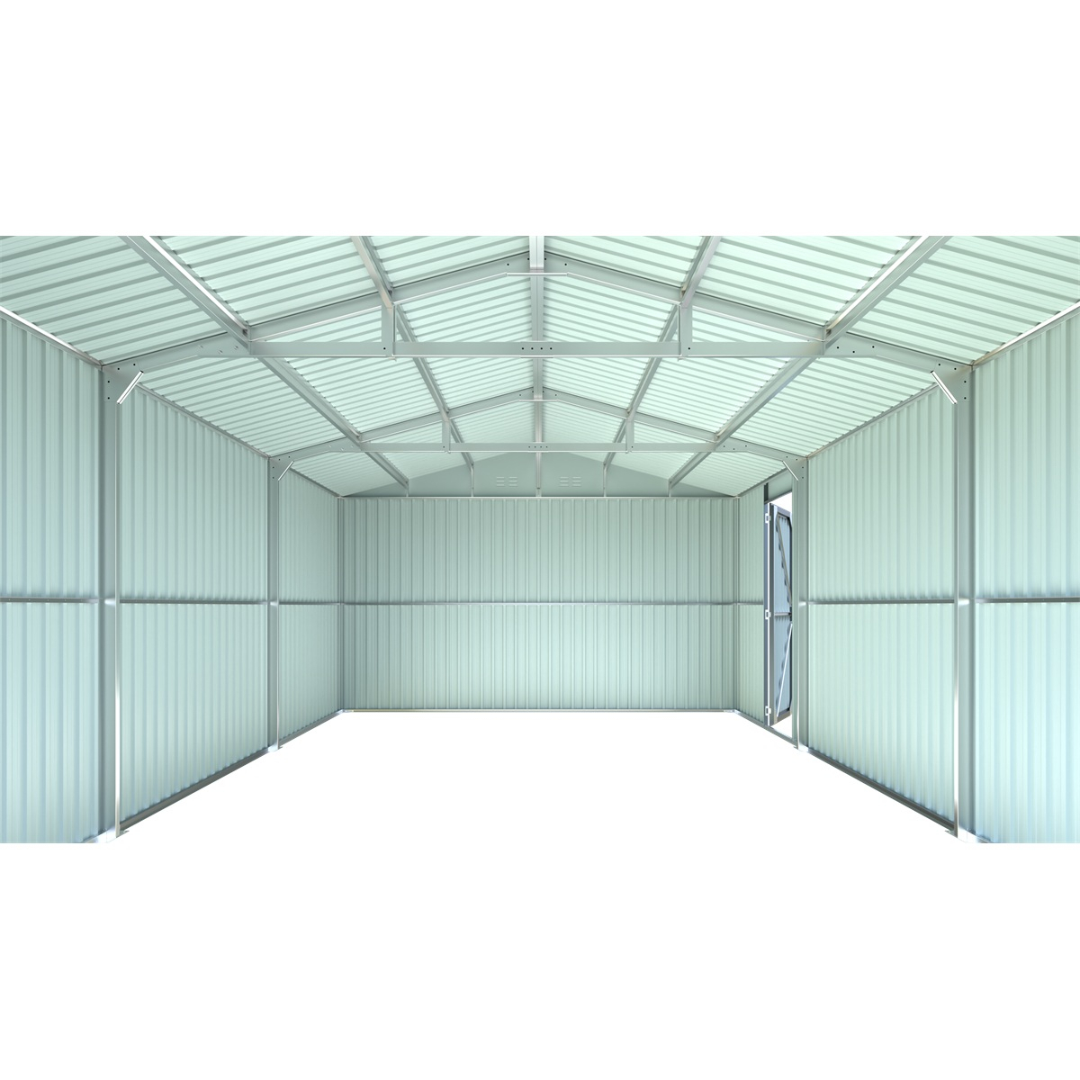 Riwall PRO RMCG 20x13 Antracit fém garázs 3,8 x 6 m nyeregtetővel Antracit Előnézet 