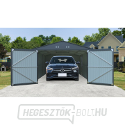 Riwall PRO RMCG 20x13 Antracit fém garázs 3,8 x 6 m nyeregtetővel Antracit gallery main image