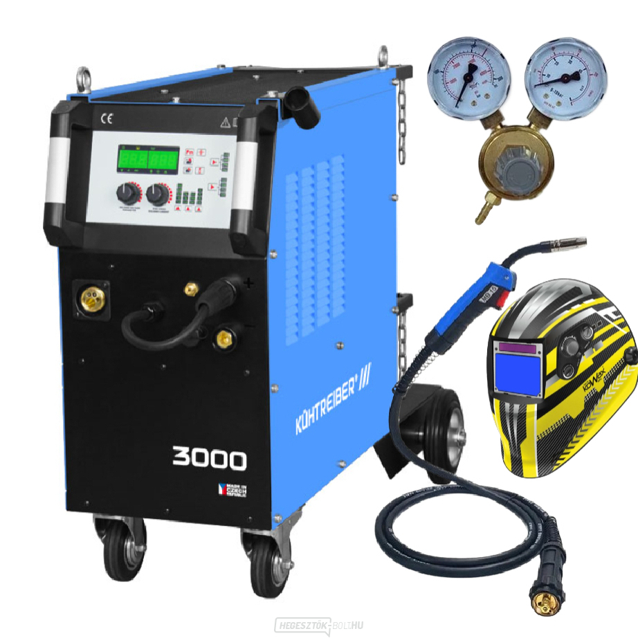 KITin 3000 Multi MIG Synergic V2 + Pisztoly + Reduktorszelep + Sisak