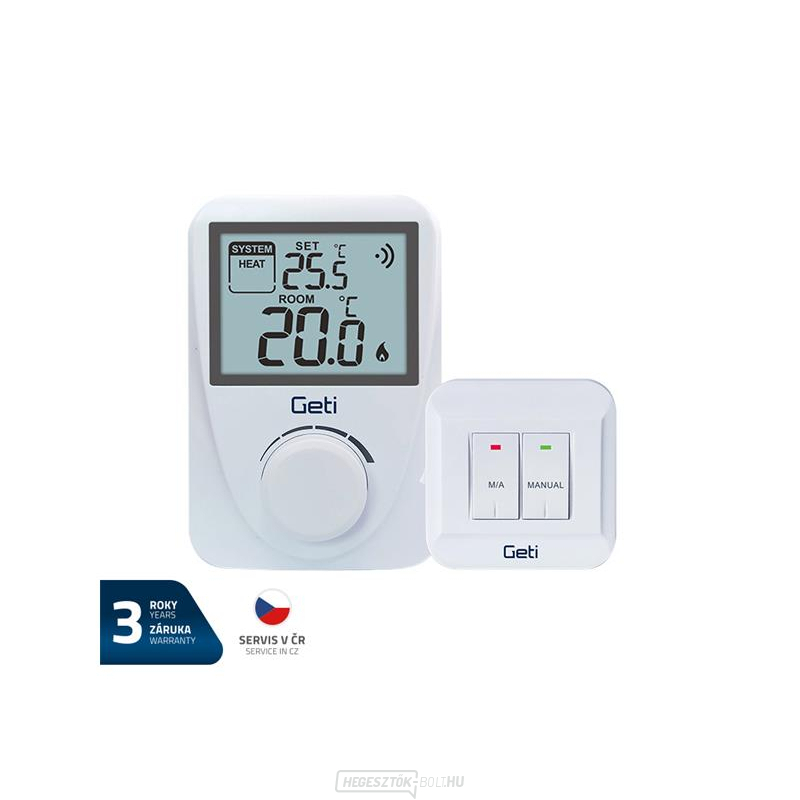 GETI GRT02 vezeték nélküli termosztát gallery main image