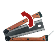 Összecsukható/zsebfűrész, kétélű, 300 mm, fa nyéllel Előnézet 