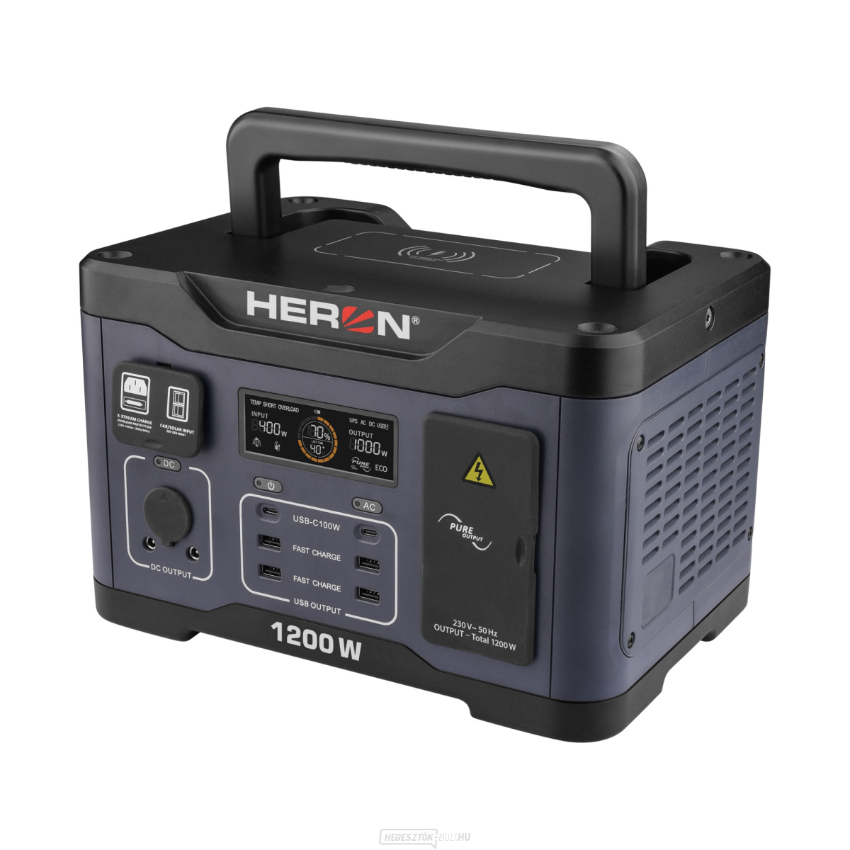 töltőállomás, 1200W, 921Wh