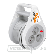 Solight hosszabbító kábel dobon 10m, 3 aljzat, szürke kábel, 3x 1,5mm2 Solight hosszabbító kábel dobon 10m, 3 aljzat, szürke kábel, 3x 1,5mm2 gallery main image