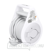 Solight hosszabbító kábel dobon 10m, 3 aljzat, szürke kábel, 3x 1.0mm2 Előnézet 