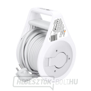 Solight hosszabbító kábel dobon 10m, USB A+C, 2 aljzat, szürke kábel, 3x 1.0mm2 Előnézet 