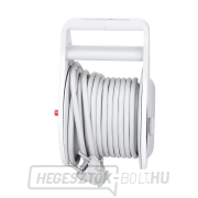 Solight hosszabbító kábel dobon 10m, USB A+C, 2 aljzat, szürke kábel, 3x 1.0mm2 Előnézet 