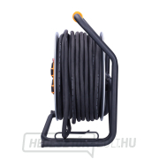 Solight hosszabbító kábel - fém dobon, 4 aljzat, 40 m gumi-neoprén kábel, 3x 2,5 mm2, IP44 Előnézet 