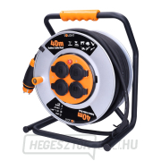 Solight hosszabbító kábel - fém dobon, 4 aljzat, 40 m gumi-neoprén kábel, 3x 2,5 mm2, IP44 Előnézet 