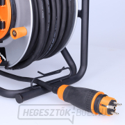 Solight hosszabbító kábel - fém dobon, 4 aljzat, 40 m gumi-neoprén kábel, 3x 2,5 mm2, IP44 náhled
