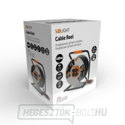 Solight hosszabbító kábel - fém dobon, 4 aljzat, 40 m gumi-neoprén kábel, 3x 2,5 mm2, IP44 náhled