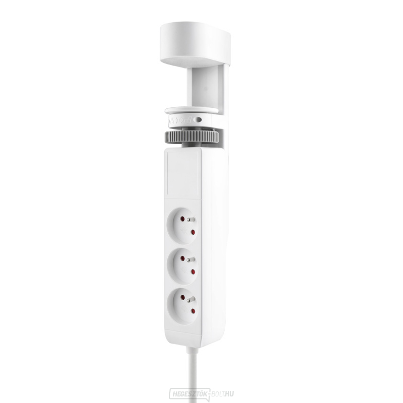 Solight 3z + USB A+C hordozható asztali aljzatok, 2m, fehér, USB gyorstöltő 20W PD