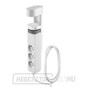 Solight 3z + USB A+C hordozható asztali aljzatok, 2m, fehér, USB gyorstöltő 20W PD Előnézet 