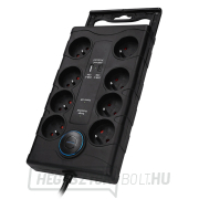 Solight túlfeszültségvédő, 8 tűs, USB A+CA, 2m, fekete náhled