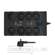 Solight túlfeszültségvédő, 8 tűs, USB A+CA, 2m, fekete gallery main image