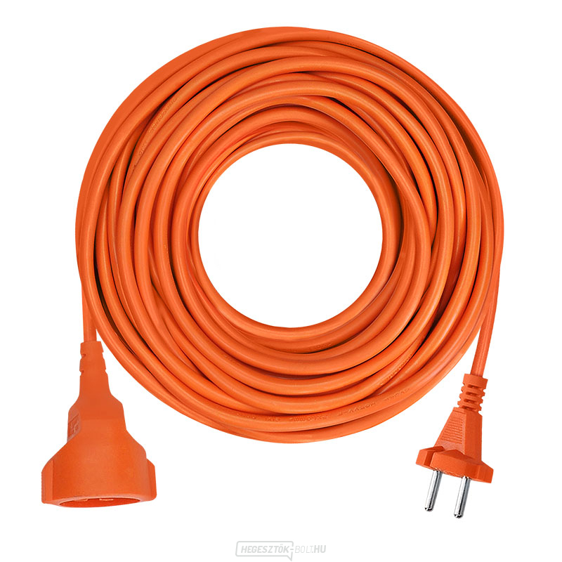 Solight 1z flexibilis kábel - csatlakozó, 10m, 2 x 1,5mm2, narancssárga