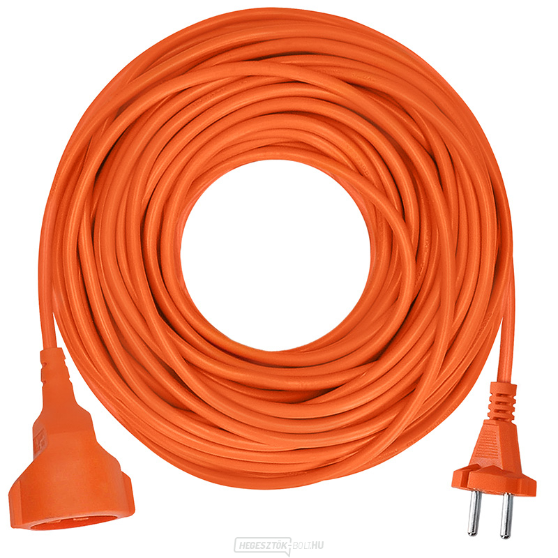 Solight 1z flexibilis kábel - csatlakozó, 15m, 2 x 1.5mm2, narancssárga