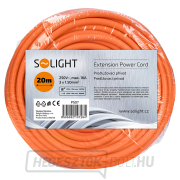 Solight hosszabbító kábel - csatlakozó, 1 aljzat, 20m, 3 x 1,5mm2, narancssárga Előnézet 