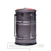 Solight LED újratölthető kempinglámpa lámpással, 200lm, szürke Előnézet 