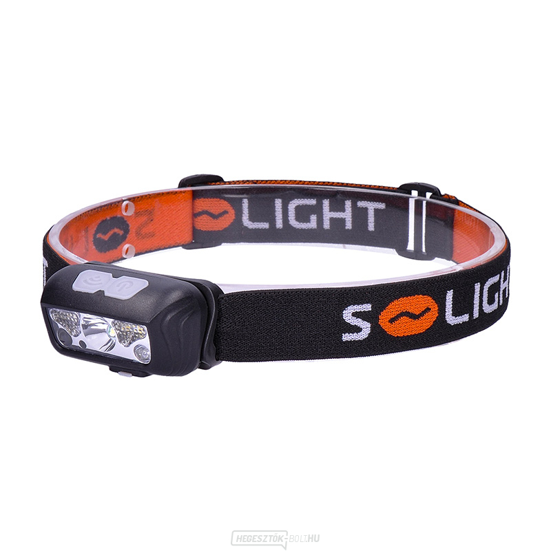 Solight LED újratölthető fejlámpa, 150 + 100lm, fehér és piros fény, Li-ion