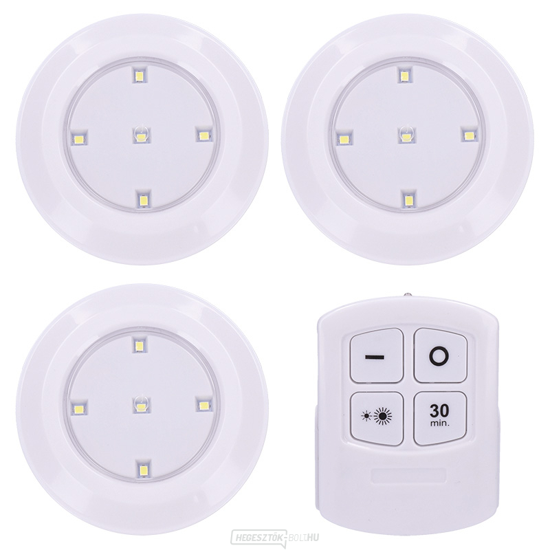 Solight LED lámpák távirányítóval, 3x 50lm, időzítővel, elemes működésű