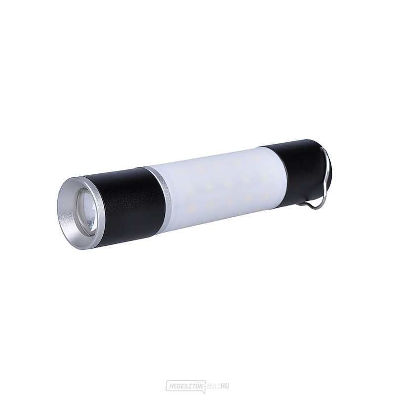Solight LED újratölthető kézi zseblámpa kempinglámpával, 250lm, külső akkumulátorral, Li-ion akkumulátorral