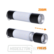 Solight LED újratölthető kézi zseblámpa kempinglámpával, 250lm, külső akkumulátorral, Li-ion akkumulátorral Előnézet 