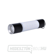 Solight LED újratölthető kézi zseblámpa kempinglámpával, 250lm, külső akkumulátorral, Li-ion akkumulátorral gallery main image