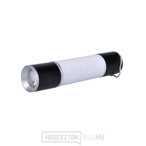 Solight LED újratölthető kézi zseblámpa kempinglámpával, 250lm, külső akkumulátorral, Li-ion akkumulátorral gallery main image