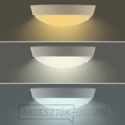 Solight LED kültéri világítás szenzorral, 3 CCT, 15/18/20W, 1800lm, 22cm, 2in1 - fehér és fekete burával Előnézet 