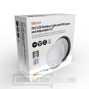 Solight LED kültéri világítás szenzorral és állítható CCT-vel, 18W, 1800lm, 22cm, 2in1 - fehér és fekete burával náhled