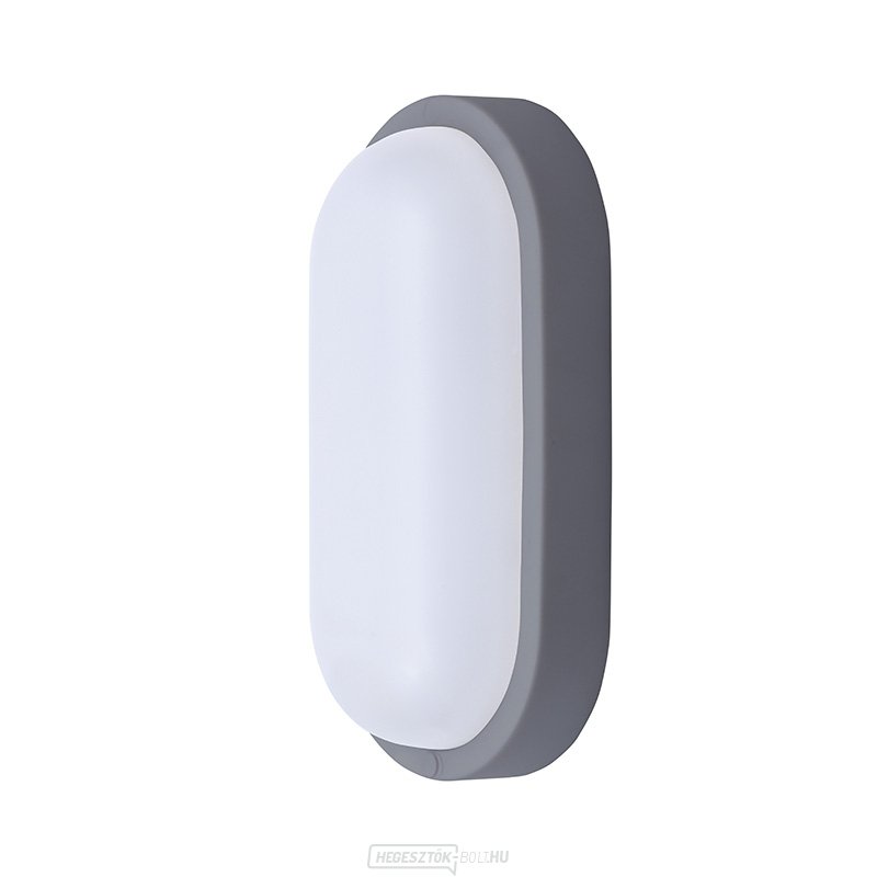 Solight LED kültéri világítás ovális, 13W, 910lm, 4000K, IP54, 21cm, szürke színű