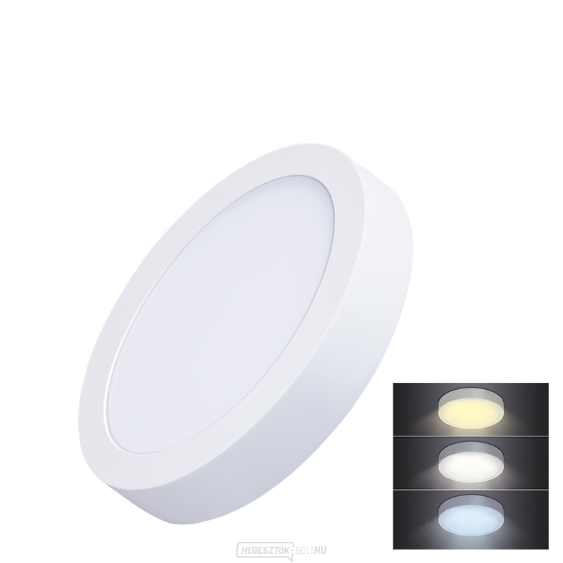 Solight LED mini panel CCT, felületre szerelhető, 12W, 900lm, 3000K, 4000K, 6000K, kerek