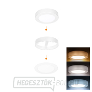 Solight LED mini panel fürdőszobai 2 az 1-ben, 3CCT, mennyezeti/felületre szerelhető, 12W, 1020lm, IP54, fehér, kerek gallery main image