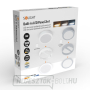 Solight LED mini panel fürdőszobai 2 az 1-ben, 3CCT, mennyezeti/felületre szerelhető, 12W, 1020lm, IP54, ezüst, kerek náhled