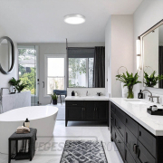 Solight LED mini panel fürdőszobai 2 az 1-ben, 3CCT, mennyezeti/felületre szerelhető, 18W, 1530lm, IP54, ezüst, kerek Előnézet 