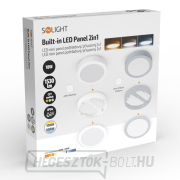Solight LED mini panel fürdőszobai 2 az 1-ben, 3CCT, mennyezeti/felületre szerelhető, 18W, 1530lm, IP54, ezüst, kerek náhled