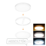 Solight LED mini panel fürdőszobai 2 az 1-ben, 3CCT, mennyezeti/felületre szerelhető, 24W, 2040lm, IP54, fehér, kerek gallery main image