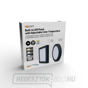 Solight LED mini panel CCT, felületre szerelhető, 12W, 900lm, 3000K, 4000K, 6000K, kerek, fekete színű náhled